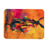 Abstracte Samurai Warrior Silhouet Magneet (Horizontaal)