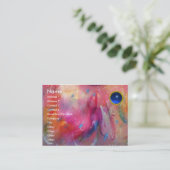 ABSTRACTE SAPPHIRE, lichtrood, roze blauw Visitekaartje (Staand voorkant)