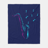 Abstracte saxofone fleece deken (Voorkant)