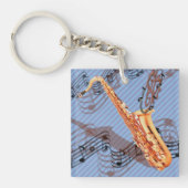 Abstracte saxofone Sleutelhanger (Voorkant)