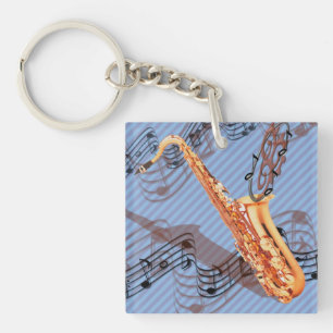 Abstracte saxofone Sleutelhanger