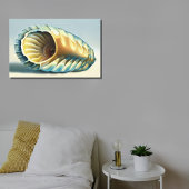 Abstracte Scallop Shell Wall Decor Canvas Afdruk