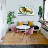Abstracte Scallop Shell Wall Decor Canvas Afdruk
