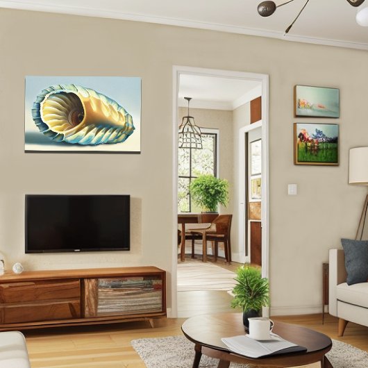 Abstracte Scallop Shell Wall Decor Canvas Afdruk