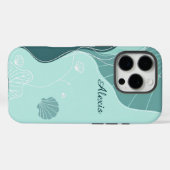 Abstracte Scallop Shells en zeewier Case-Mate iPhone Case (Achterkant (horizontaal))