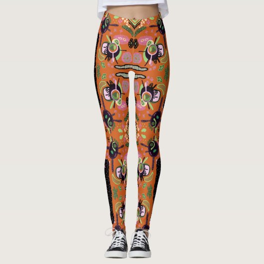 Abstracte Scandinavische moderne kunst Leggings (Voorkant)