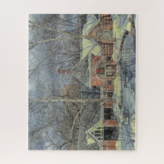 Abstracte scène . Central Park New York. Legpuzzel (Verticaal)