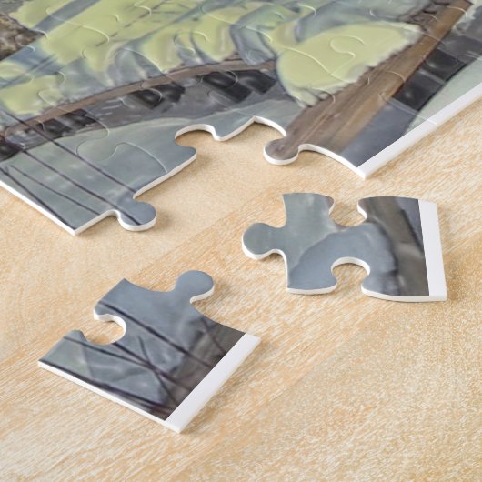 Abstracte scène . Central Park New York. Legpuzzel (Zijkant)