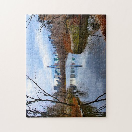 Abstracte scène . Central Park New York. Legpuzzel (Verticaal)