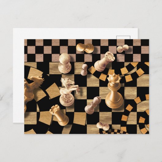 Abstracte schaafkunst - houten texturen briefkaart (Voorkant / Achterkant)