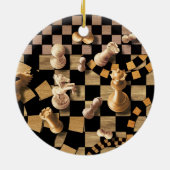 Abstracte schaafkunst - houten texturen keramisch ornament (Achterkant)