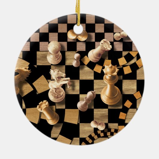 Abstracte schaafkunst - houten texturen keramisch ornament (Achterkant)