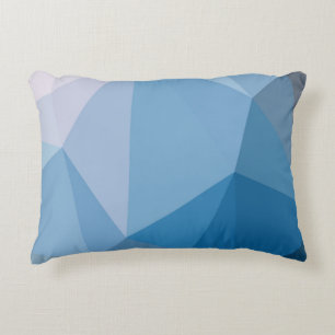 Abstracte schaduwen van blauwe driehoek decoratief kussen