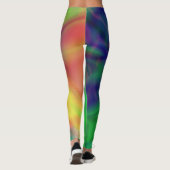 Abstracte schattige disco-kleuren leggings (Achterkant)