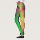 Abstracte schattige disco-kleuren leggings (Links)
