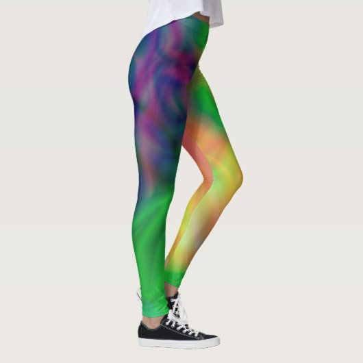 Abstracte schattige disco-kleuren leggings (Rechts)