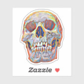 Abstracte schedel, antropologie, paleontologie sticker (Vel)