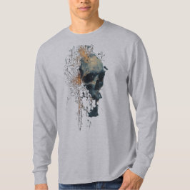 Abstracte schedel digitale kunst lange mouw t-shirt