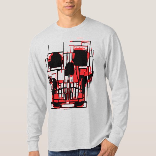 Abstracte Schedel in Levendige Kleuren T-shirt (Voorkant)