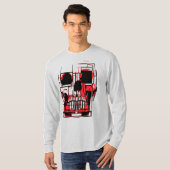 Abstracte Schedel in Levendige Kleuren T-shirt (Voorkant volledig)