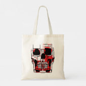 Abstracte schedel in levendige kleuren tote bag (Achterkant)