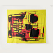Abstracte Schedel in Levendige Kleuren Wandkleed (Voorkant (horizontaal))