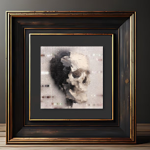 Abstracte Schedel Kunst – Moderne of Vintage Hallo Foto Afdruk