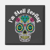 Abstracte schedel Magnet (Voorkant)