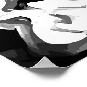 abstracte schedel man illusie kunst poster (Hoek)