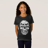Abstracte Schedel met Meerdere Ogen T-shirt (Voorkant volledig)