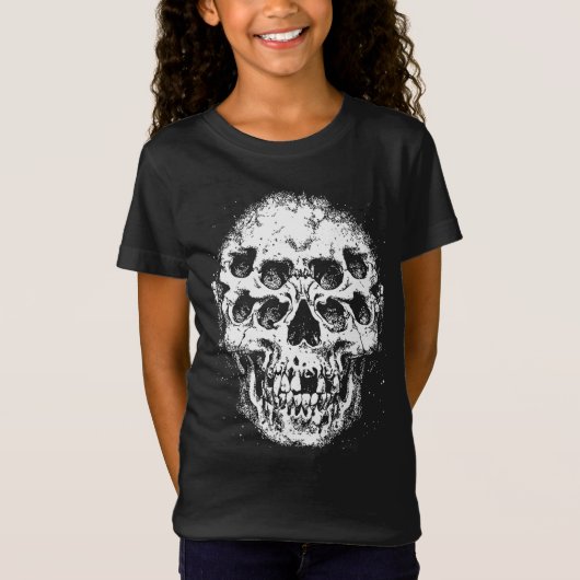 Abstracte Schedel met Meerdere Ogen T-shirt (Voorkant)