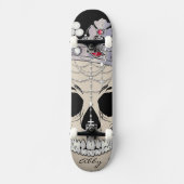 Abstracte schedel persoonlijk skateboard (Voorkant)