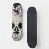 Abstracte schedel persoonlijk skateboard (Voorkant)