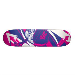 Abstracte schedel skateboard