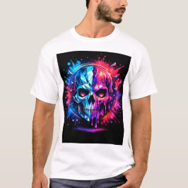 Abstracte Schedel T-shirt