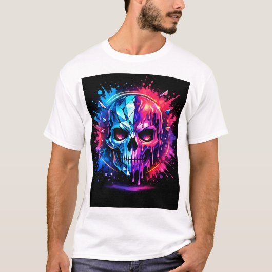 Abstracte Schedel T-shirt (Voorkant)