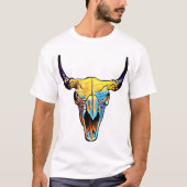 Abstracte schedel van runderen t-shirt (Voorkant)