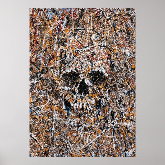 Abstracte schedeldruppel-schilderkunst moderne wan poster (Voorkant)