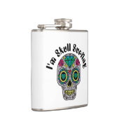 Abstracte schedelkolf heupfles (Rechts)