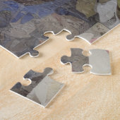 Abstracte schedels en Rozen Bloemen Legpuzzel (Zijkant)