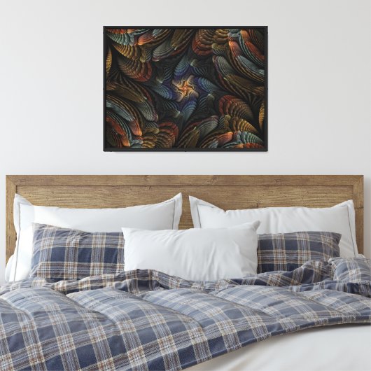 Abstracte schelpen canvas afdruk (Insitu (Slaapkamer))