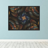 Abstracte schelpen canvas afdruk (Insitu (Houten vloer))