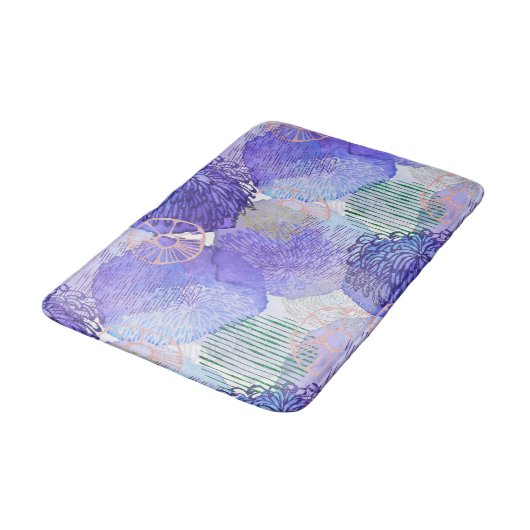 Abstracte schelpen en zandvangers badmat (Gekanteld)