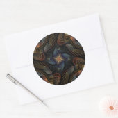 Abstracte schelpen ronde sticker (Envelop)