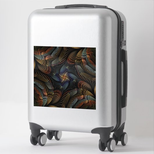 Abstracte schelpen sticker (Koffer)