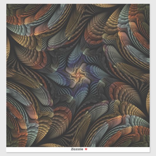 Abstracte schelpen sticker (Vel)