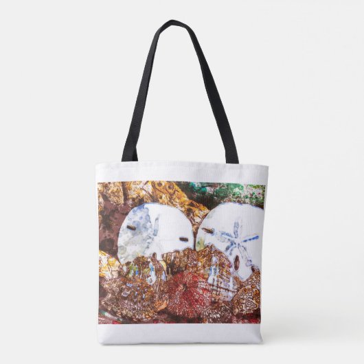 Abstracte schelpen tote bag (Achterkant)
