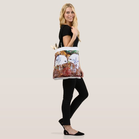 Abstracte schelpen tote bag (Op model)