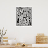 Abstracte schets #747 poster (Keuken)