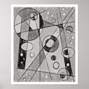 Abstracte schets #747 poster